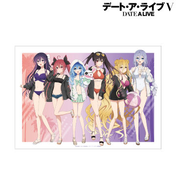 描き下ろし 集合 ビーチデートver. A3マット加工ポスター