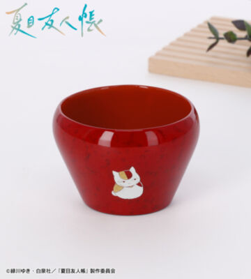 津軽塗コラボ ニャンコ先生 おちょこ和島型