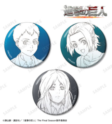 ファルコ&ガビ&ピーク メタリック缶バッジ3個セット