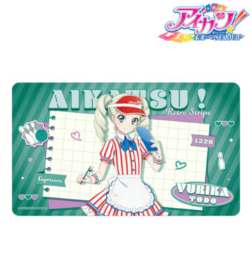 描き下ろし 藤堂ユリカ レトロストライプver. マルチデスクマット