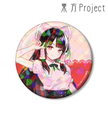 松本能人イラスト 博麗霊夢 ガーリーファッションver. 75mmホログラム缶バッジ