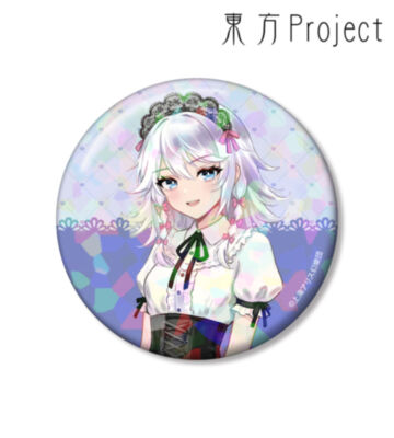 松本能人イラスト 十六夜咲夜 ガーリーファッションver. 75mmホログラム缶バッジ