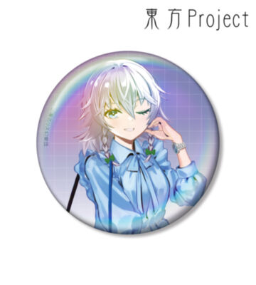 松本能人イラスト 十六夜咲夜 ウォッチコーデver. 75mmオーロラ缶バッジ