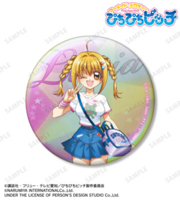ANGEL BLUEコラボ 描き下ろし 七海 るちあ 75mmオーロラ缶バッジ ver.A