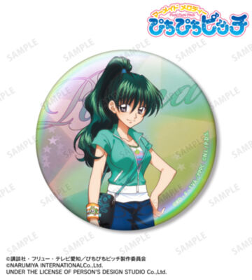 ANGEL BLUEコラボ 描き下ろし 洞院 リナ 75mmオーロラ缶バッジ ver.A