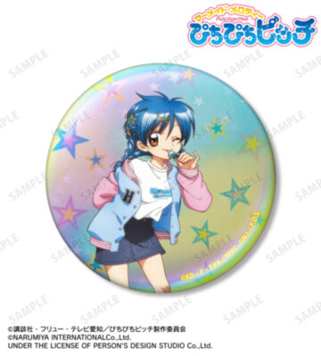ANGEL BLUEコラボ 描き下ろし 宝生 波音 75mmオーロラ缶バッジ ver.B