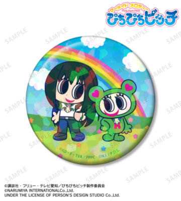 ANGEL BLUEコラボ 洞院 リナ&ナカムラくん 75mmホログラム缶バッジ