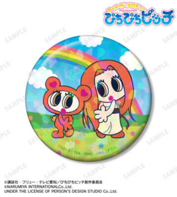 ANGEL BLUEコラボ 沙羅&ナカムラくん 75mmホログラム缶バッジ