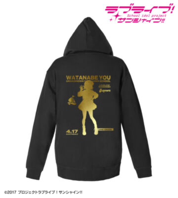 描き下ろし 渡辺 曜 3rdソロコンサートver. 箔プリントジップパーカー