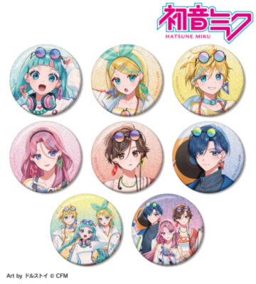 描き下ろし シティポップver. Art by ドルストイ トレーディンググリッター缶バッジ