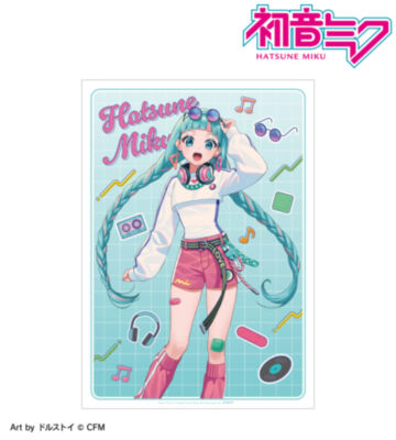 描き下ろし 初音ミク シティポップver. Art by ドルストイ A3マット加工ポスター