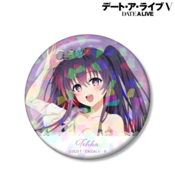 描き下ろし 夜刀神十香 プリンセス玉座ver. 75mmホログラム缶バッジ