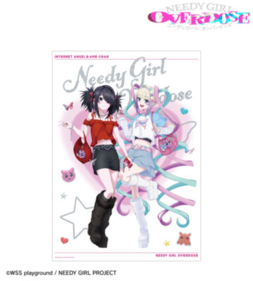 描き下ろし 超てんちゃん&あめちゃん Y2Kファッションver. A3マットポスター