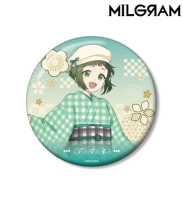 描き下ろし アマネ レトロ和装ver. 100mm缶バッジ