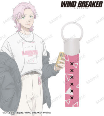 描き下ろし 桐生 三輝 夏服ver. 着用キーリング付き合皮キーホルダー