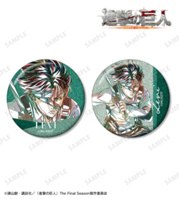 リヴァイ Ani-Art 第5弾 グリッター缶バッジ2個セット
