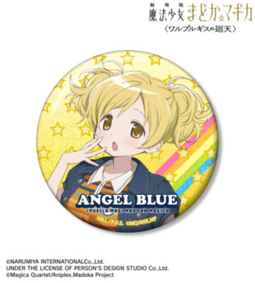 ANGEL BLUEコラボ 描き下ろし 巴マミ 75mmホログラム缶バッジ