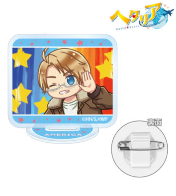 アメリカ ゆるコマ アクリルスタンドマルチバッジ