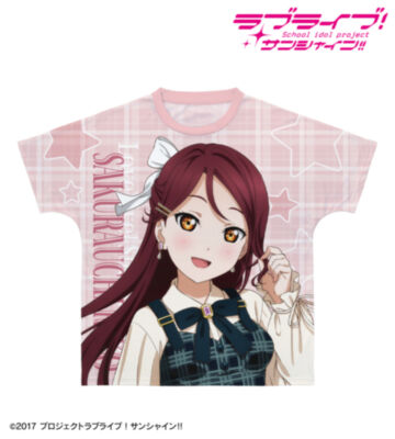 描き下ろし 桜内梨子 チェックワンピース衣装ver. フルグラフィックTシャツ