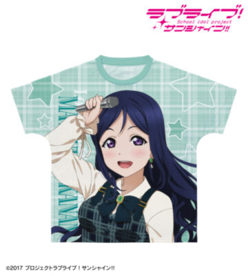描き下ろし 松浦果南 チェックワンピース衣装ver. フルグラフィックTシャツ