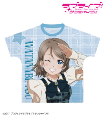 描き下ろし 渡辺 曜 チェックワンピース衣装ver. フルグラフィックTシャツ