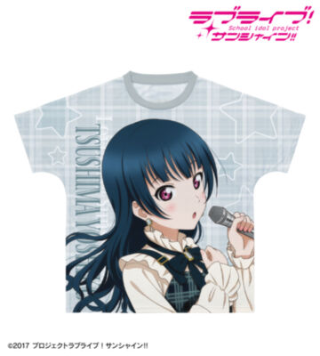 描き下ろし 津島善子 チェックワンピース衣装ver. フルグラフィックTシャツ