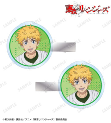 描き下ろし 花垣 武道 ベースボールシャツver. アクリルヘアクリップ2個セット