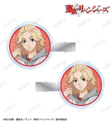 描き下ろし 佐野 万次郎 ベースボールシャツver. アクリルヘアクリップ2個セット