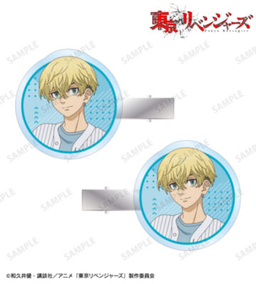 描き下ろし 松野 千冬 ベースボールシャツver. アクリルヘアクリップ2個セット