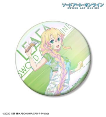 描き下ろし リーファ ペイントスタイルver. Ani-Art clear label 第2弾 75mmオーロラ缶バッジ