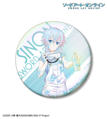 描き下ろし シノン ペイントスタイルver. Ani-Art clear label 第2弾 75mmオーロラ缶バッジ