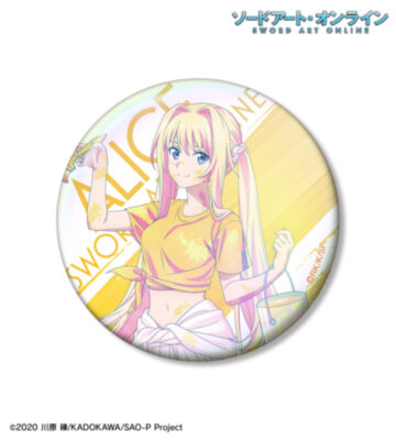 描き下ろし アリス ペイントスタイルver. Ani-Art clear label 第2弾 75mmオーロラ缶バッジ
