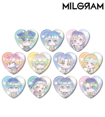 トレーディング デフォルメAni-Art KAWAII label ハート型缶バッジ