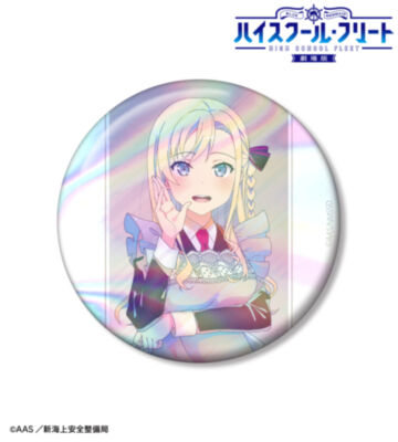 描き下ろし ヴィルヘルミーナ 制服エプロンver. Ani-Art clear label 第3弾 75mmオーロラ缶バッジ