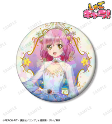 描き下ろし 日奈森 あむ 星空ドレス&星空スーツver. 75mmホログラム缶バッジ