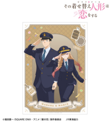 描き下ろし 喜多川 海夢&五条 新菜 駅員ver. A3マットポスター